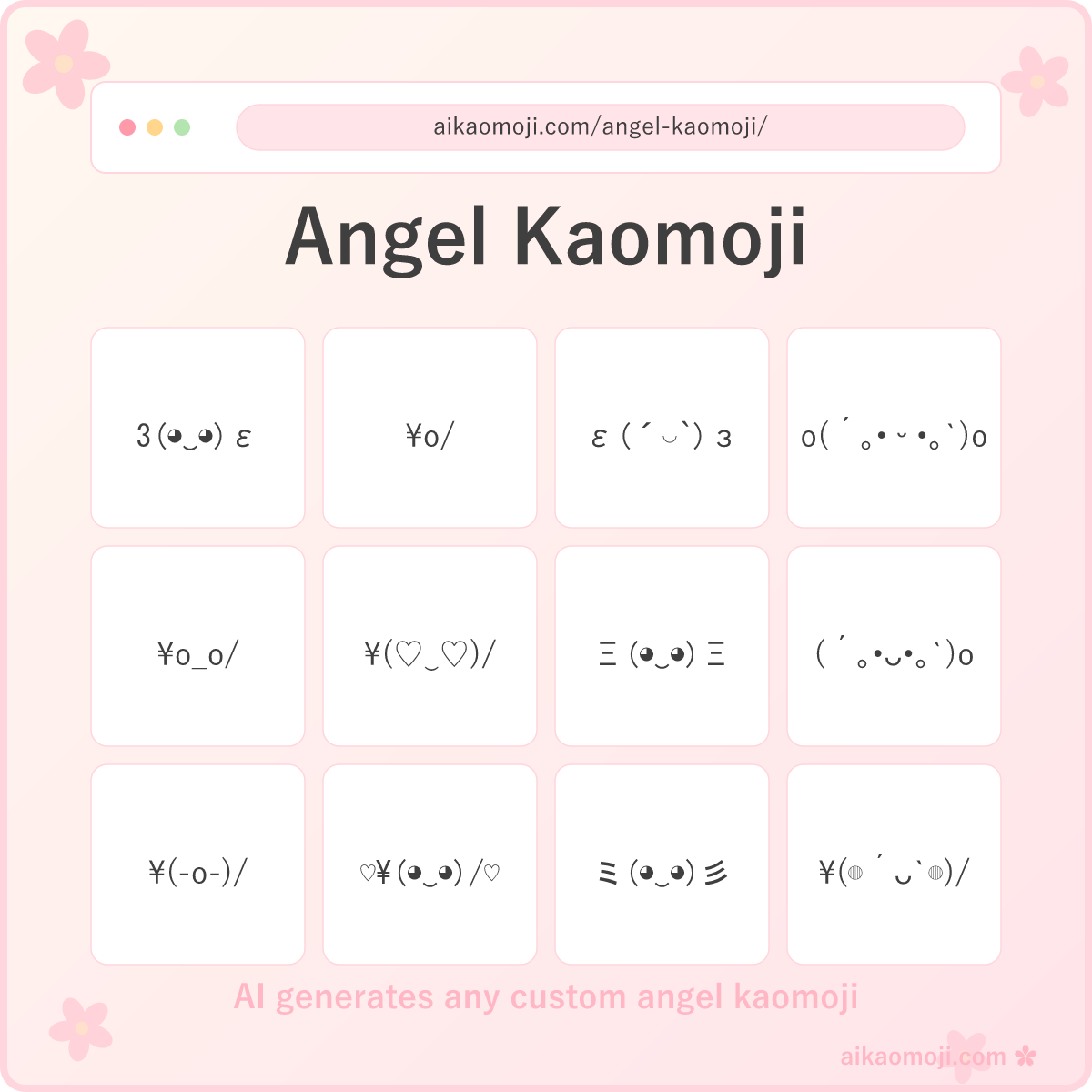 Angel kaomoji collection featuring 80 winged and halo variants — hero image