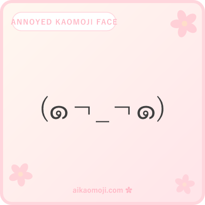Annoyed kaomoji face — full parens anatomy with skeptical eyes and irritation mouth