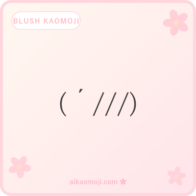 Blush kaomoji — soft and classic blushing face variants