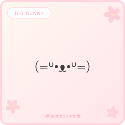 Big bunny kaomoji — larger full-body or wide-face bunny compositions