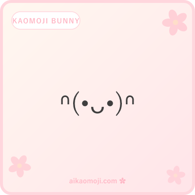 Kaomoji bunny — classic standard bunny face compositions with ᐢ ears and ᴥ or ㅅ nose