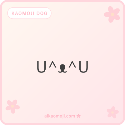 Kaomoji dog — classic ᴥ snout dog faces without deco or ears layers