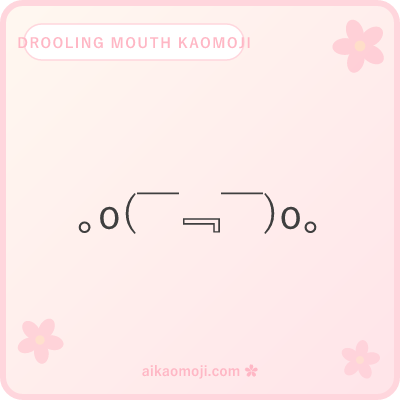 Drooling mouth kaomoji — mouth-only or thinking-cloud minimal face