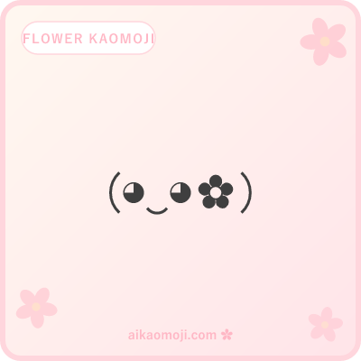 Flower kaomoji — general flower-decorated face compositions