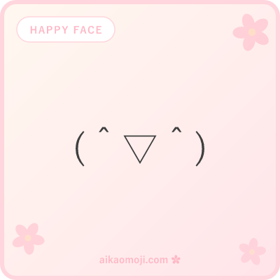 Happy kaomoji faces — classic Japanese emoticon designs for cheerful moods