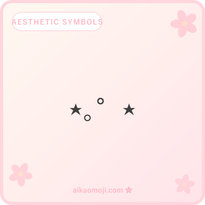 Kaomoji aesthetic symbols — tumblr sparkle cascade decoration compositions