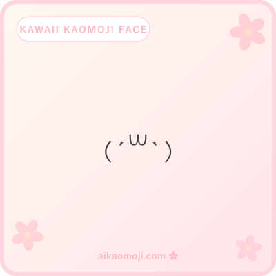 Kawaii kaomoji face — stripped-back bare kawaii face variants