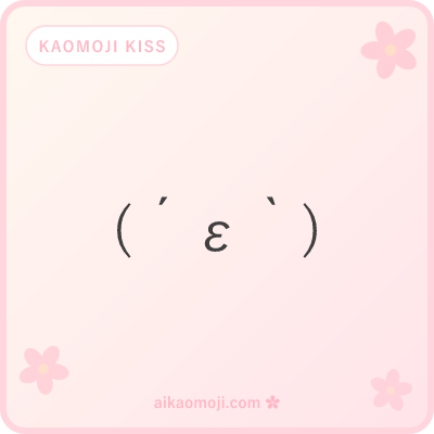 Kaomoji kiss — classic ε-mouth puckered lips faces for copy and paste