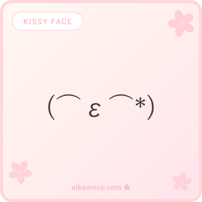 Kissy face kaomoji — pursed pouty mouth expressions with ε or 3 lips