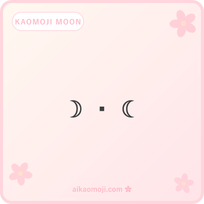 Kaomoji moon — minimal bare crescent decoration for headers and dividers