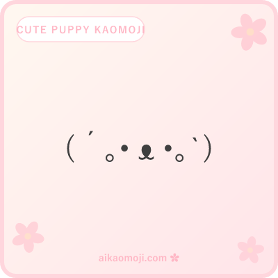 Cute puppy kaomoji — kawaii kawaii-decorated soft puppy faces