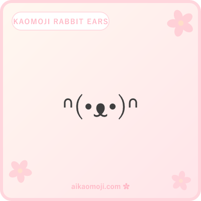 Kaomoji rabbit ears — Canadian Syllabics ears above rabbit face