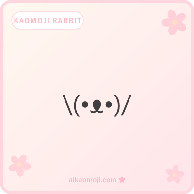Kaomoji rabbit — general rabbit variants including standing figure and paws