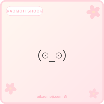 Kaomoji shock — plain widened-eye variants without open-mouth or deco