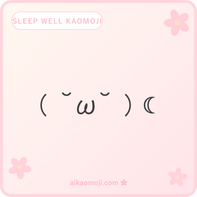 Sleep well kaomoji — moon-decorated peaceful good-night wish variants