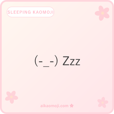 Sleeping kaomoji — Zzz and dream-bubble variants for active snooze