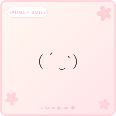 Kaomoji smile — classic curve-mouth smile faces built with ‿ and ᴗ glyphs