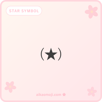 Star symbol kaomoji — general star-themed faces and mixed compositions